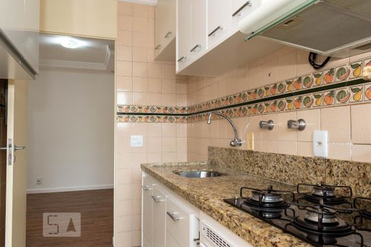 Cozinha de apartamento para alugar com 2 quartos, 45m² em Vila Guarani (z Sul), São Paulo