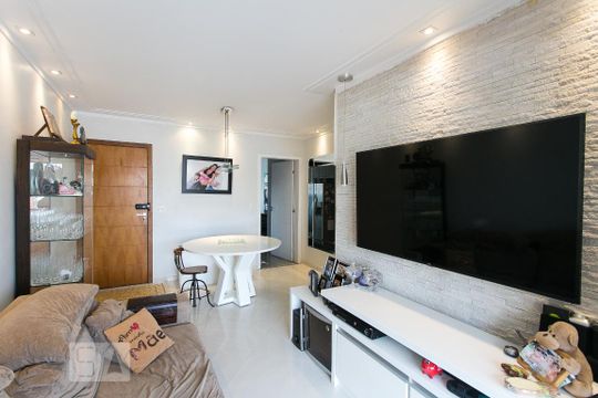 Sala de apartamento à venda com 3 quartos, 86m² em Vila Regente Feijó, São Paulo