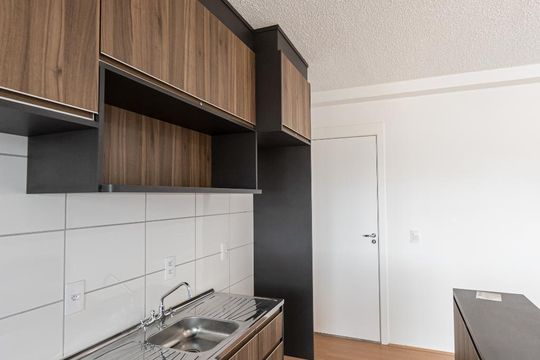 Cozinha de apartamento para alugar com 1 quarto, 30m² em Vila Graciosa, São Paulo