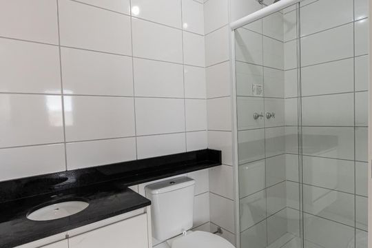 Banheiro Social de apartamento para alugar com 1 quarto, 30m² em Vila Graciosa, São Paulo