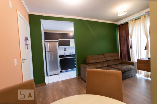 Sala de apartamento para alugar com 2 quartos, 52m² em Cidade Jardim, São José dos Pinhais