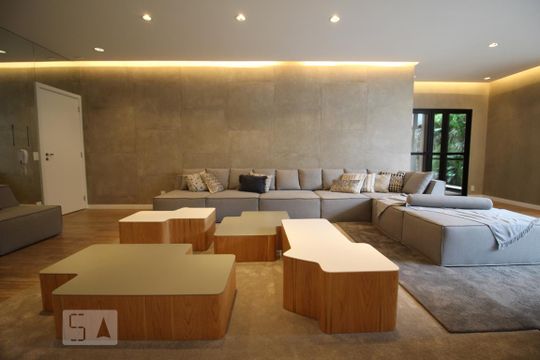 Área comum - Salão de festas de kitnet/studio para alugar com 1 quarto, 26m² em Indianópolis, São Paulo