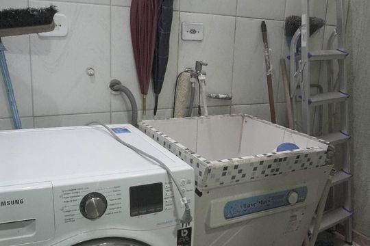 Detalhe Lavanderia de casa de condomínio à venda com 2 quartos, 92m² em Itaquera, São Paulo