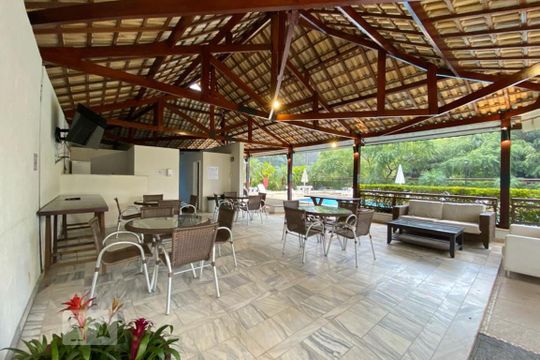 Área comum - Churrasqueira de kitnet/studio à venda com 1 quarto, 63m² em Paraíso do Morumbi, São Paulo