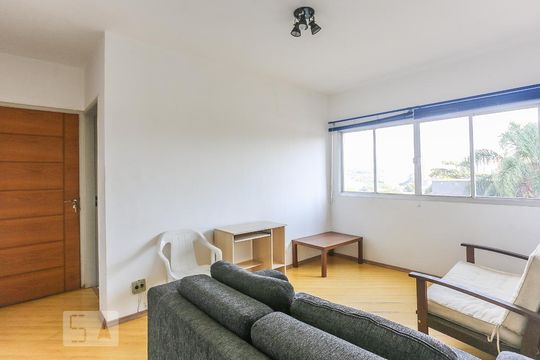 Sala de Estar de apartamento à venda com 2 quartos, 59m² em Vila Indiana, São Paulo