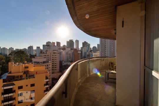 Varanda da Sala de apartamento à venda com 4 quartos, 219m² em Jardim Ampliação, São Paulo