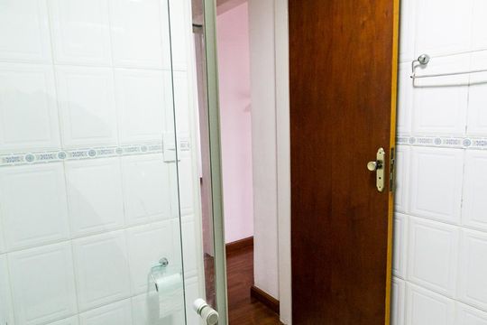 Banheiro da Suíte de apartamento à venda com 1 quarto, 60m² em Jardim Paulista, São Paulo