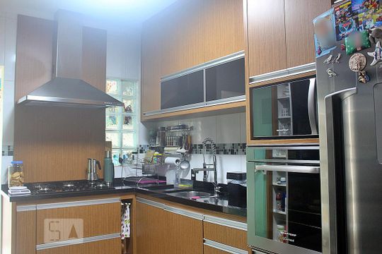 Cozinha de apartamento à venda com 3 quartos, 91m² em Parque das Nações, Santo André
