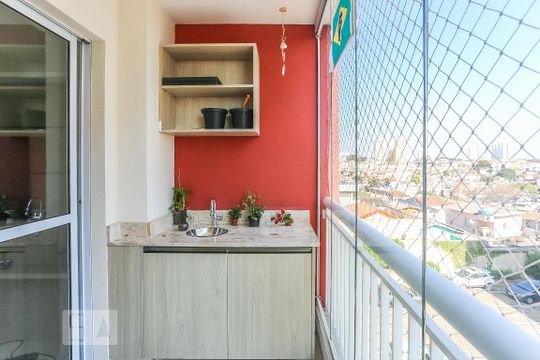 Varanda da Sala de apartamento à venda com 3 quartos, 70m² em Vila Nova Alba, São Paulo