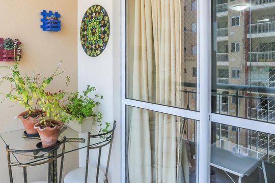 Varanda da Sala de apartamento à venda com 3 quartos, 70m² em Vila Nova Alba, São Paulo