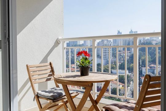 Varanda da Sala de apartamento para alugar com 1 quarto, 32m² em Sumarezinho, São Paulo