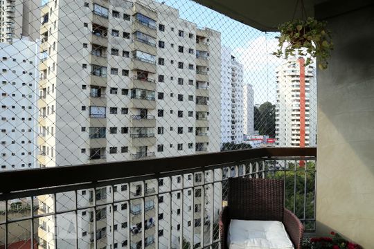 Varanda da Sala de apartamento à venda com 4 quartos, 160m² em Vila Andrade, São Paulo