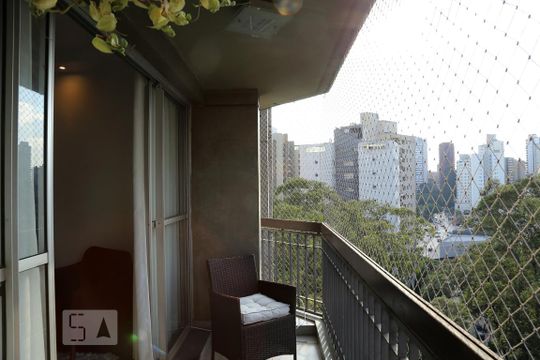 Varanda da Sala de apartamento à venda com 4 quartos, 160m² em Vila Andrade, São Paulo
