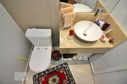 Banheiro Social de apartamento à venda com 2 quartos, 75m² em Vila Euclides, São Bernardo do Campo