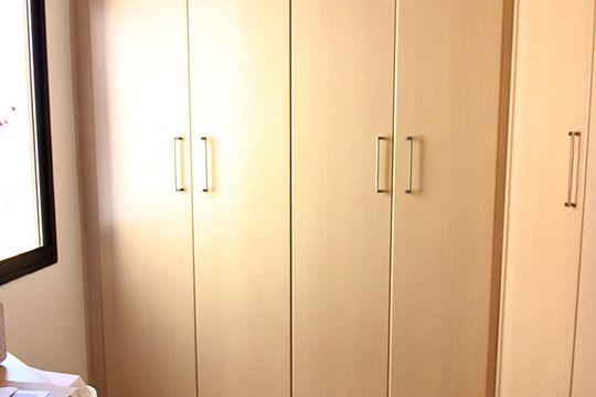 Quarto 1 - Armários de apartamento à venda com 2 quartos, 75m² em Vila Euclides, São Bernardo do Campo