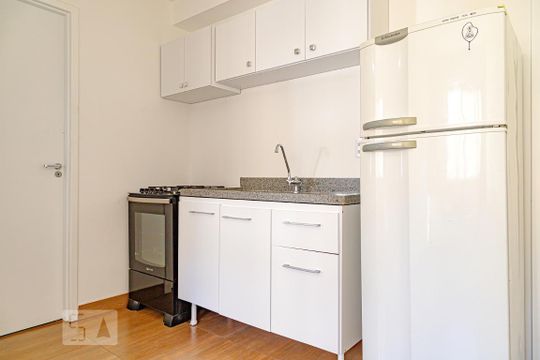 Cozinha de apartamento à venda com 1 quarto, 26m² em Vila Buarque, São Paulo