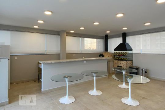 Área comum - Churrasqueira de kitnet/studio para alugar com 1 quarto, 52m² em  Parque Campolim, Sorocaba