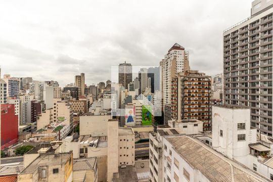 Quarto - Vista de kitnet/studio para alugar com 1 quarto, 26m² em Vila Buarque, São Paulo