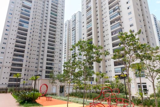 Fachada do condomínio de apartamento para alugar com 3 quartos, 86m² em Jardim Flor da Montanha, Guarulhos