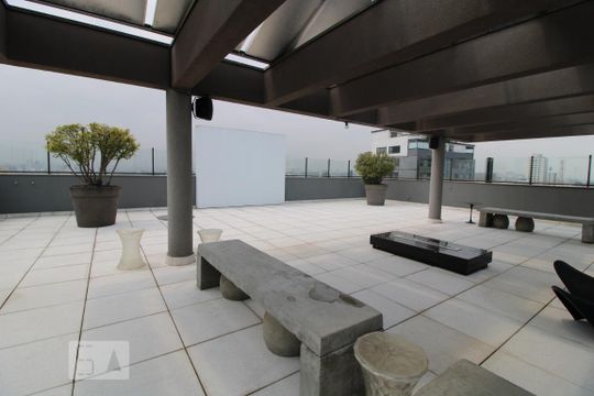 Área comum de kitnet/studio para alugar com 1 quarto, 35m² em Campo Belo, São Paulo