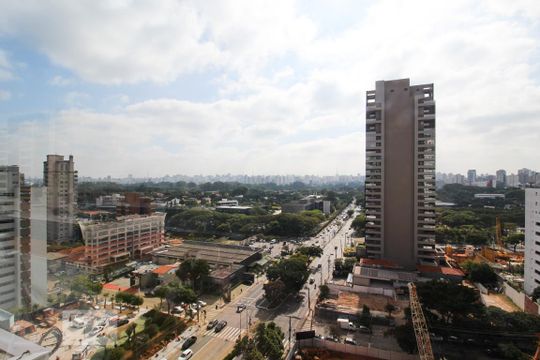 Área comum - Piscina de apartamento para alugar com 1 quarto, 25m² em Indianópolis, São Paulo