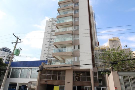 Fachada de apartamento para alugar com 1 quarto, 25m² em Indianópolis, São Paulo