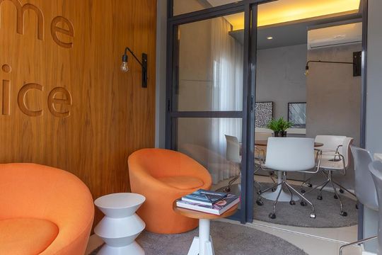 Área comum - Escritório de apartamento à venda com 1 quarto, 45m² em Vila Lídia, Campinas