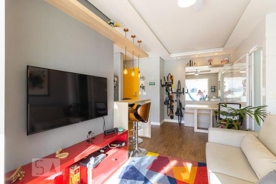 Sala de apartamento à venda com 1 quarto, 45m² em Vila Lídia, Campinas