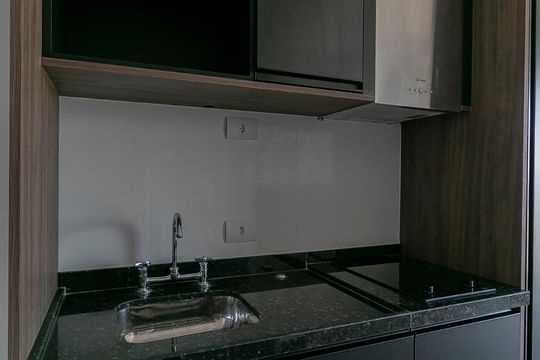 Cozinha de kitnet/studio para alugar com 1 quarto, 25m² em Belenzinho, São Paulo
