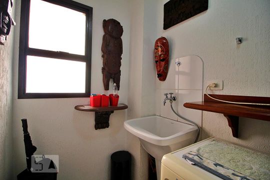Área de Serviço de apartamento à venda com 2 quartos, 97m² em Vila Gilda, Santo André