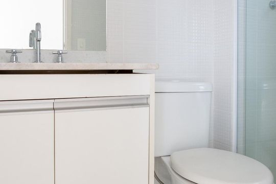 Banheiro da Suíte de apartamento para alugar com 1 quarto, 70m² em Barra Funda, São Paulo