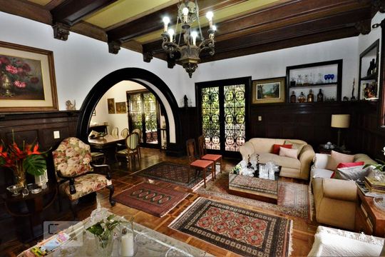 Sala de Estar de casa para alugar com 4 quartos, 450m² em Cosme Velho, Rio de Janeiro