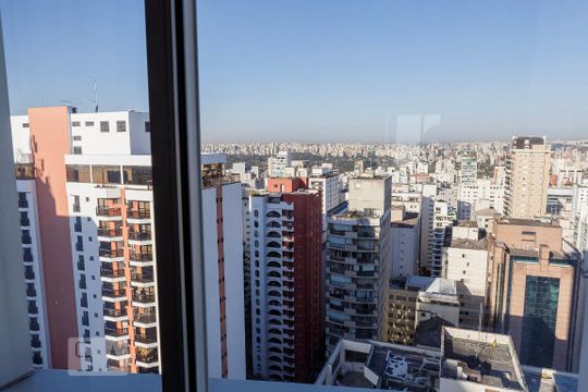 Vista do Quarto de apartamento à venda com 1 quarto, 27m² em Jardim Paulista, São Paulo