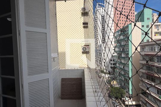 Varanda do Quarto de apartamento para alugar com 1 quarto, 35m² em Boqueirão, Santos