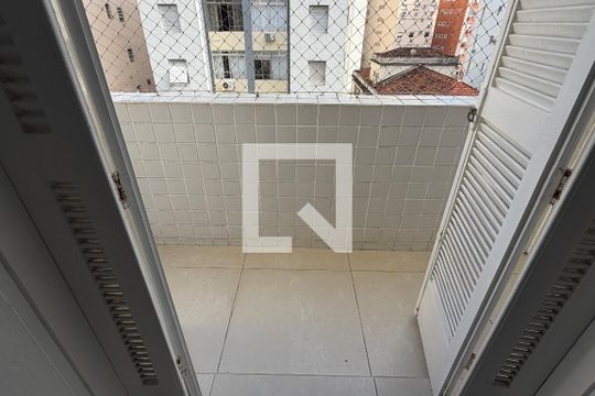Varanda do Quarto de apartamento para alugar com 1 quarto, 35m² em Boqueirão, Santos