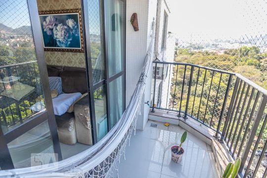 Varanda da Sala 1 de apartamento à venda com 4 quartos, 177m² em Pechincha, Rio de Janeiro
