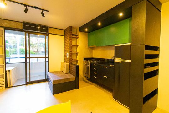 Sala de apartamento para alugar com 1 quarto, 40m² em Jardim Paulista, São Paulo
