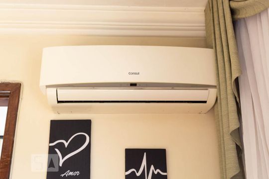 Sala - Ar condicionado  de apartamento à venda com 1 quarto, 49m² em Farroupilha, Porto Alegre