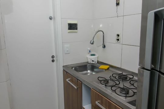 Cozinha - Armários de apartamento à venda com 1 quarto, 40m² em Centro, Rio de Janeiro