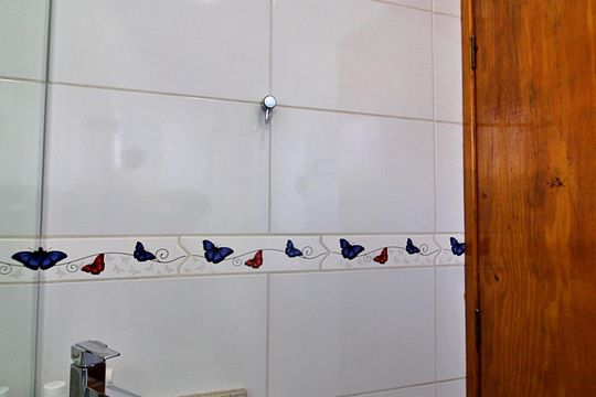 Banheiro da Suíte de apartamento para alugar com 2 quartos, 48m² em Parque Novo Oratório, Santo André