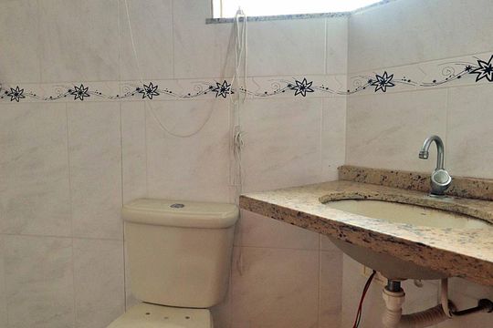 Banheiro da Suíte de apartamento à venda com 3 quartos, 90m² em Parque das Nações, Santo André