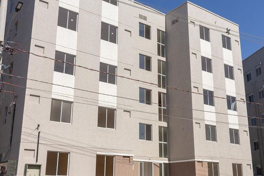 Fachada do bloco de apartamento para alugar com 2 quartos, 55m² em Campo Grande, Rio de Janeiro