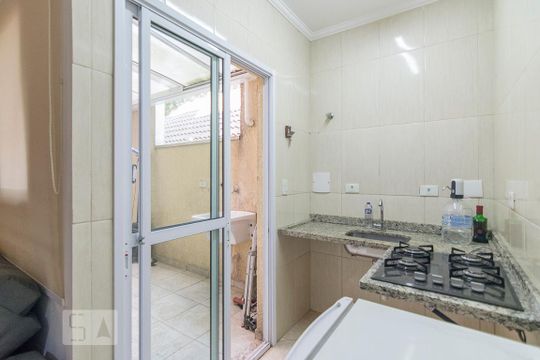 Cozinha de apartamento à venda com 2 quartos, 53m² em Vila Progresso, Santo André
