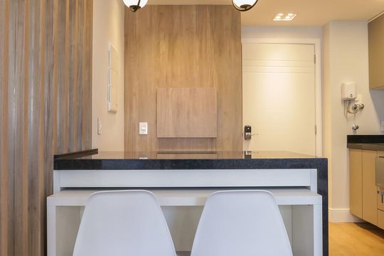 Cozinha de kitnet/studio à venda com 1 quarto, 38m² em Bela Vista, Porto Alegre