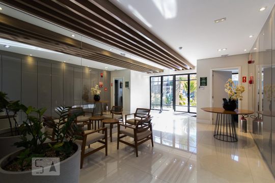 Área comum - Hall de entrada de kitnet/studio para alugar com 1 quarto, 38m² em Parque Campolim, Sorocaba