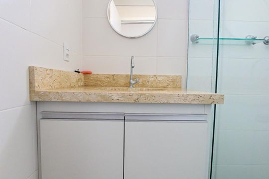 Banheiro de apartamento para alugar com 1 quarto, 50m² em Gopoúva, Guarulhos