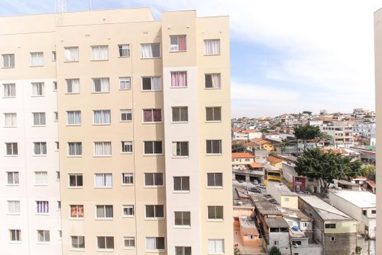 Vista da Sala de apartamento à venda com 2 quartos, 46m² em Vila Zat, São Paulo