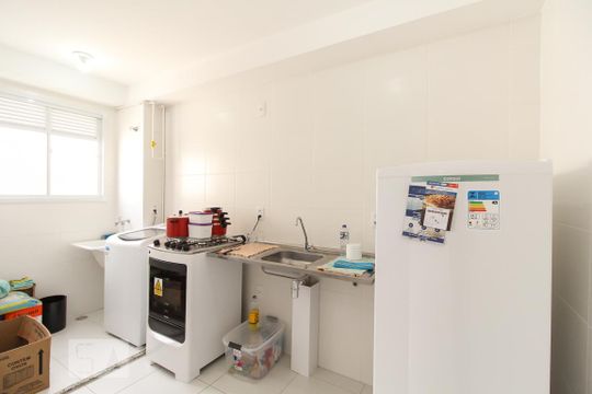 Cozinha de apartamento à venda com 2 quartos, 46m² em Vila Zat, São Paulo