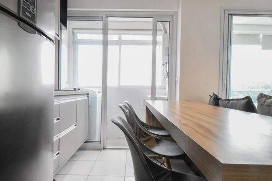 Cozinha de kitnet/studio para alugar com 1 quarto, 35m² em Campo Belo, São Paulo