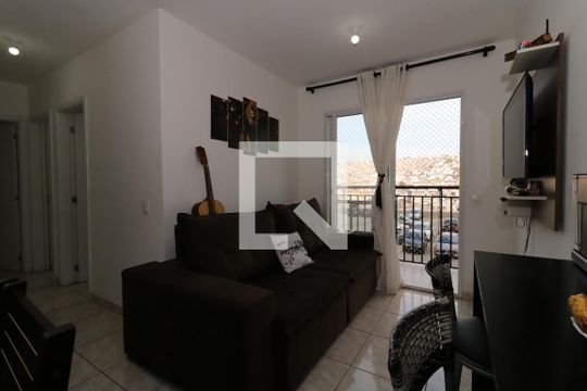 Sala de apartamento à venda com 3 quartos, 59m² em Parque São Vicente, Mauá